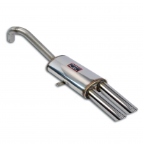 Silencioso trasero OO63 Sistema 100% de acero inoxidable - Solo kit completo FIAT 124 Spideramerica (Kat.) 1.8 / 2.0  '75 -> '82