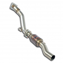 Kit tubo derecho para tubo turbina con catalizador metalico Sistema 100% acero inoxidable "RS4 Quattro", sobredimensionado 2 x Ø