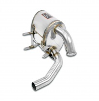 Silencioso trasero derecho Sistema 100% de acero inoxidable - Sobredimensionado 2 x Ø63,5 mm -> 2 x Ø54 mm - Solo kit completo P