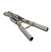 Tubo en X resonante ALTERNATIVA:Sistema 100% Acero Inox para colectores OEM BMW E61 (Touring) M5 5.0i V10 ' 07  -> Resonated "X-