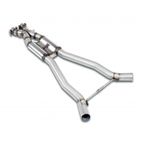 Tubo en X resonante Sistema completo 100% de acero inoxidable, 2 x Ø70 mm BMW E63 Coupè M6 5.0i V10 '05 -> Resonated "X-Pipe" SI
