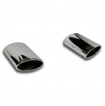 Kit colas de escape Derecha-Izquierda ovaladas 145x95 Sistema 100% acero inoxidable, gran tamaño Ø80 mm - Ø76 mm AUDI S3 8VA Sp