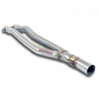 Tubo central "Y-Pipe" Derecho-Izquierdo Sistema de escape doble de acero inoxidable 100%, sobredimensionado: 1 x Ø80 mm - 2 x Ø