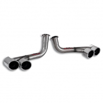 Colas de escape Derecha-Izquierda OO 100 Silenciador trasero 100% acero inoxidable 2 x Ø60 mm - También compatible con los silen