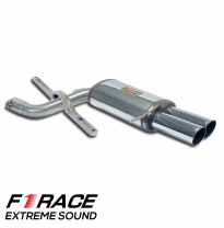 Silencioso trasero "F1 Race" OO80Barra de chasis de alta resistencia incluida Sistema completo 100% de acero inoxidable, 2 x Ø70