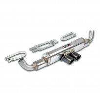 Silencioso trasero OO90 Salida central Sistema completo 100% Acero Inox con salida central (Para golpes 997 GT3) - Solo kit comp
