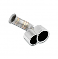 End pipe Left oO 80-100 Sistema 100% de acero inoxidable - Solo kit completo PORSCHE 996 '02 -> '04 - All models (For 3.8L engin
