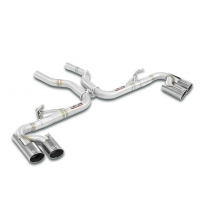 Rear pipe Right - Left OO100(Muffler delete) "Gun Metal Grey" Sistema 100% de acero inoxidable, 2 x Ø70 mm PORSCHE 958 CAYENNE S