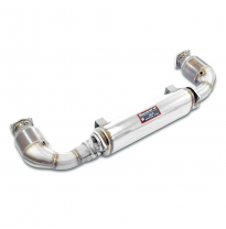 Silencioso trasero Derecho-Izquierdo "Sport" + Catalizador metalico 100 CPSI Sistema deportivo 100% acero inoxidable 2 x Ø70 mm