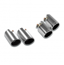 Colas de escape Derecha-Izquierda OO100 "Gun Metal Grey" Sistema de escape completo 100% acero inoxidable PORSCHE MACAN Turbo 2.