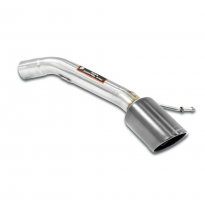 Tubo trasero derecho "Gun Metal Grey" O120 (Anula silencioso) Sistema 100% de acero inoxidable, sobredimensionado 2 x Ø65 mm - S