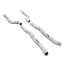 Tubo anterior derecho-izquierdo Sistema de escape completo "Cat.-back" ligero, 100% acero inoxidable, silenciador trasero con vá