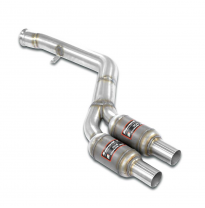 Catalizador metalico delantero Derecho-Izquierdo Sistema 100% de acero inoxidable - (Elimina el filtro de partículas de aceite)