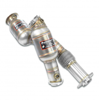 Tubo de escape descendente + catalizador metálico derecho - izquierdo Acero inoxidable 100% - Elimina el catalizador primario BM