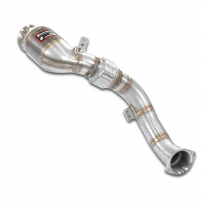 Kit de tubo de escape turbo + catalizador metálico derecho (reemplaza los catalizadores primario y secundario). Compatible con l