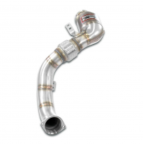 Kit de tubo de escape turbo + catalizador metálico izquierdo (reemplaza los catalizadores primario y secundario). Compatible con