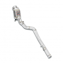 Tubo de bajada derecho + catalizador primario Sistema 100% de acero inoxidable, para los tubos de turbo originales. MERCEDES W46