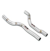 Kit de tubo delantero (conserva los catalizadores secundarios de fábrica) Sistema de doble tubo para el silenciador trasero Stoc