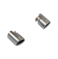 kit colas de escape Derecha-Izquierda O100 "Gun Metal Grey" Sistema de escape trasero 100% acero inoxidable, sobredimensionado Ø