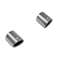 Colas de escape Derecha-Izquierda "Gun Metal Grey" O 120 Sistema 100% de acero inoxidable, sobredimensionado Ø76 mm - para parac