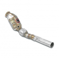 Tubo de escape derecho + catalizador metálico 200CPSI Sistema 100% de acero inoxidable ALFA ROMEO STELVIO QUADRIFOGLIO "Racing E