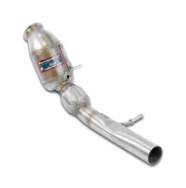 Tubo de escape izquierdo + catalizador metálico 200CPSI Sistema 100% de acero inoxidable ALFA ROMEO STELVIO QUADRIFOGLIO "Racing