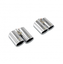Kit colas de escape Derecha-Izquierda OO90 Sistema de salida derecha-izquierda, 100% acero inoxidable - (El parachoques trasero
