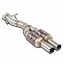 Front Pipes Kit With Metallic Catalytic Converter Right - Left  - Audi Tt Rs Quattro 2.5 Tfsi (400 Hp) 2017 -&gt; (With Valve) Supe