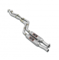 Resonador + delantero "X-Pipe" Sistema 100% Acero Inox 2 x Ø45mm BMW E30 320ix (Sedan - Touring - Cabrio) '88  -> '91 Resonador