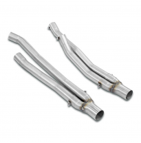 Kit tubos de conexión Derecho-Izquierdo "Y" Sistema 100% Acero Inox 2 x Ø63,5mm -> 2 x Ø60mm BMW Z3 M (For V12 -  M73 engine con