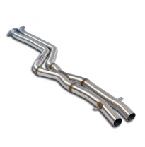 X-Pipe Sistema de doble tubo 100% de acero inoxidable, sobredimensionado 2 x Ø54 mm - Solo kit completo - Se debe utilizar el so