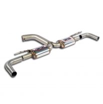 Silencioso trasero Derecho-Izquierdo "Racing"  Sistema 100% Acero Inox tamaño grande Ø76mm - Ø70mm VW GOLF VII GTI Clubsport 2.