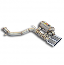 Recta trasera silenciosa con válvula Sistema 100% Acero Inox 2 x Ø70mm -> 2 x Ø65mm MASERATI Ghibli "Modena S" 3.0i V6 (430 CV -