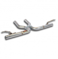 Tubo trasero derecho-izquierdo (cancelación silenciosa) Sistema "Kat-Back" 100% Acero Inox tamaño grande 2 x Ø70mm VW TOUAREG 4.