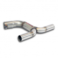 Tubo de conexión "Y-pipe" Sistema "Cat.-back" con salida izquierda-derecha, para parachoques trasero/puntas de escape OEM. Tenga