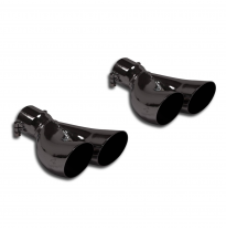 Colas de escape Derecha-Izquierda OO70 "Gun Metal Grey" Sistema "Cat.-back" derecha-izquierda 100% acero inoxidable, tamaño extr