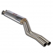 Silencioso delantero Sistema 100% Acero Inox, 2 x Ø50mm Solo sistema completo BMW E30 - Motor M30 conversión Silencioso delanter