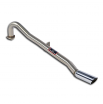 Tubo trasero O60 (Anula silencioso) Sistema 100% de acero inoxidable - Para colector OEM ALFA ROMEO SPIDER 2000 Q.V. (Aerodinami