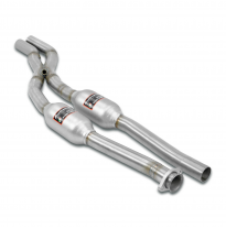 Silencioso delantero + "X-Pipe" Sistema 100% de acero inoxidable, tamaño extragrande 2 x Ø50 mm - Solo kit completo BMW E24 635