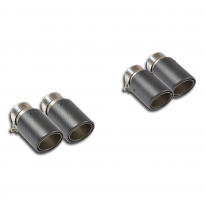 Colas de escape Derecha-Izquierda OO100  carbono Sistema de escape Cat-back 100% de acero inoxidable - Solo kit completo - Kit d