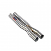 Kit tubos centrales "X-Pipe" Reemplaza silencioso central OEM) Sistema 100% de acero inoxidable. Sobredimensionado 2 x Ø65 mm pa