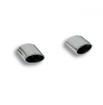 Colas de escape Derecha-Izquierda ovaladas 145x95 100% Stainless steel system, Oversize Ø80mm -> Ø76mm - Full kit only SEAT LEON