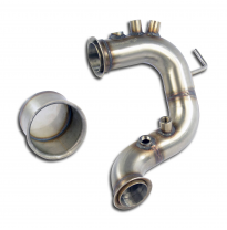 Turbo Downpipe (Reemplaza filtro de partículas diesel) Con tapones para los sensores (Euro 6 engine) Sistema 100% de acero inoxi