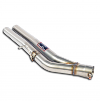 tubo central derecho-izquierdo Sistema 100% de acero inoxidable. Diseño de doble tubo de gran diámetro (Ø80 mm). Para el silenci