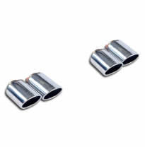 Colas de escape kit Derecho + Izquierdo 2 salidas 90x70 Silencioso trasero para silencioso central y paragolpes "S5" AUDI A5 F5