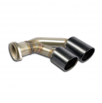Cola de escape derecha OO90 "Gun Metal Grey" Sistema deportivo 100% acero inoxidable 2 x Ø70 mm - SOLO KIT COMPLETO PORSCHE 991