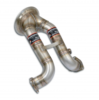 Downpipe(Replaces catalytic converter) Tubo de escape descendente + convertidor catalítico metálico, sobredimensionado 2 x Ø65 m