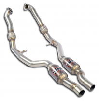 Catalizador metalico delantero derecho-izquierdo Tubo de escape descendente + convertidor catalítico metálico, sobredimensionado