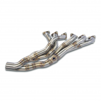 Colectores diseño escalonado (Volante derecha e izquierda) Sistema 100% de acero inoxidable, 2 x Ø60 mm - Solo kit completo BMW