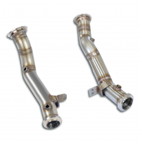 Downpipe kit Derecho-Izquierdo (Reemplaza catalizador) Sistema 100% Acero Inox tamaño grande 2 x Ø65mm -> 2 x Ø60mm - (Volante a